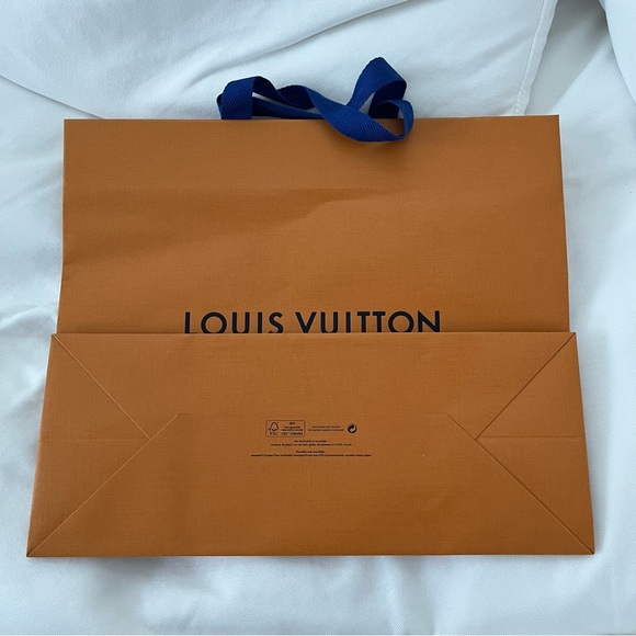 Authentic Louis Vuitton large orange paper bag - Picture 2 of 8